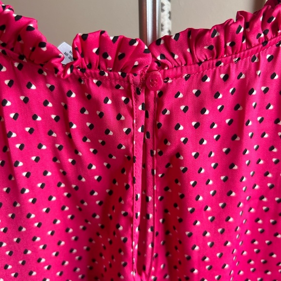 Carolina Belle Pink Ruffled Smocked Blouse-size large - Picture 3 of 6